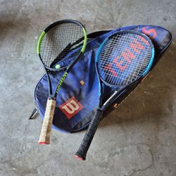 Tennis Rackets and Bag
