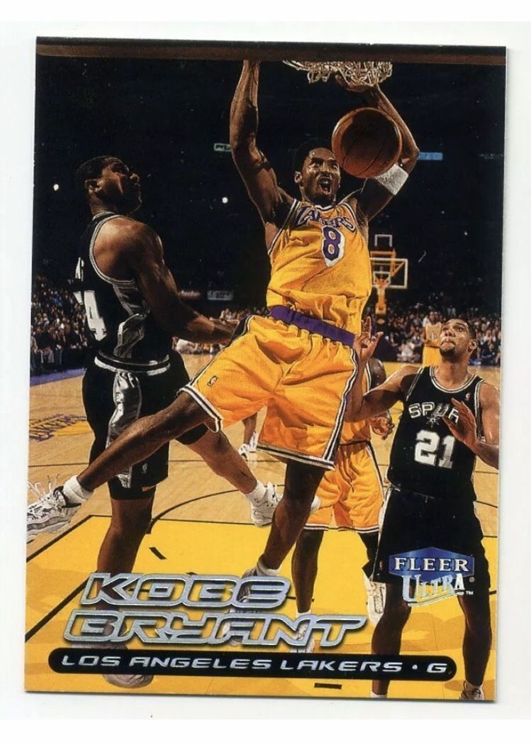 1999-2000 Fleer Ultra KOBE BRYANT Base BASKETBALL CARD Los Angeles Lakers #50 99