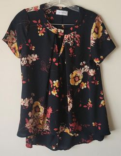 Floral Short Sleeve Blouse