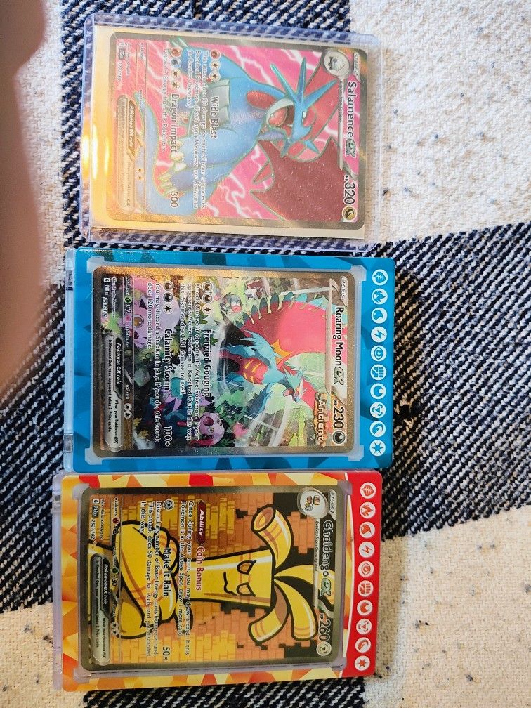 Salmance Ex, Roaring Moon Ex, Gholdengo Ex
