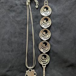 Brighton Rhinestone  Set Necklace + Bracelet