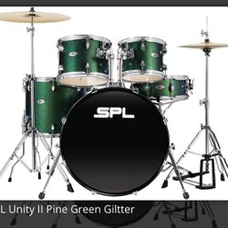 SPL Unity 2 Complete Drum Set Green glitter (new In Box)