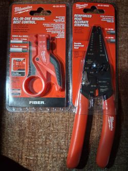 Milwaukee  stripping pliers and All in 1 ringing cutter