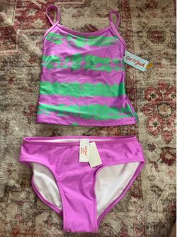 New cat & Jack two piece swimsuit size girls large