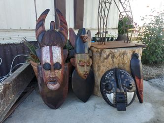 Antique Mask Made In Ghana New. Beautiful