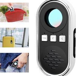 Anti Hidden Camera Detector Spy Camera Finder Personal Emergency Safe Sound Alarm with Mini LED Flashlight Pocket Sized Camera Finder Locates Hidden C
