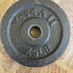 Yes4All 7.5lb Cast Iron Weight Plates Standard 1-Inch Hole (Set of 4)