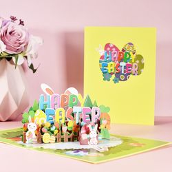 Easter 3D Pop-up Greeting Card with Envelope