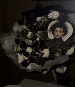 Gothic Black and White Flower Bouquet