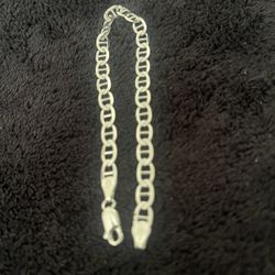 Unisex silver link bracelet