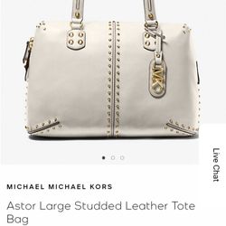 MICHAEL KORS, Astor Large Studded Leather Tote Bag

