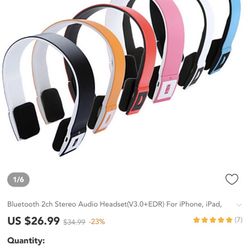 Bluetooth 2ch Stereo Audio Headset(V3.0+EDR) For iPhone, iPad, iPod Touch & More