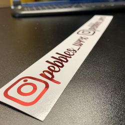 Instagram username decal sticker | Facebook | Snapchat | car window | bumper stickers