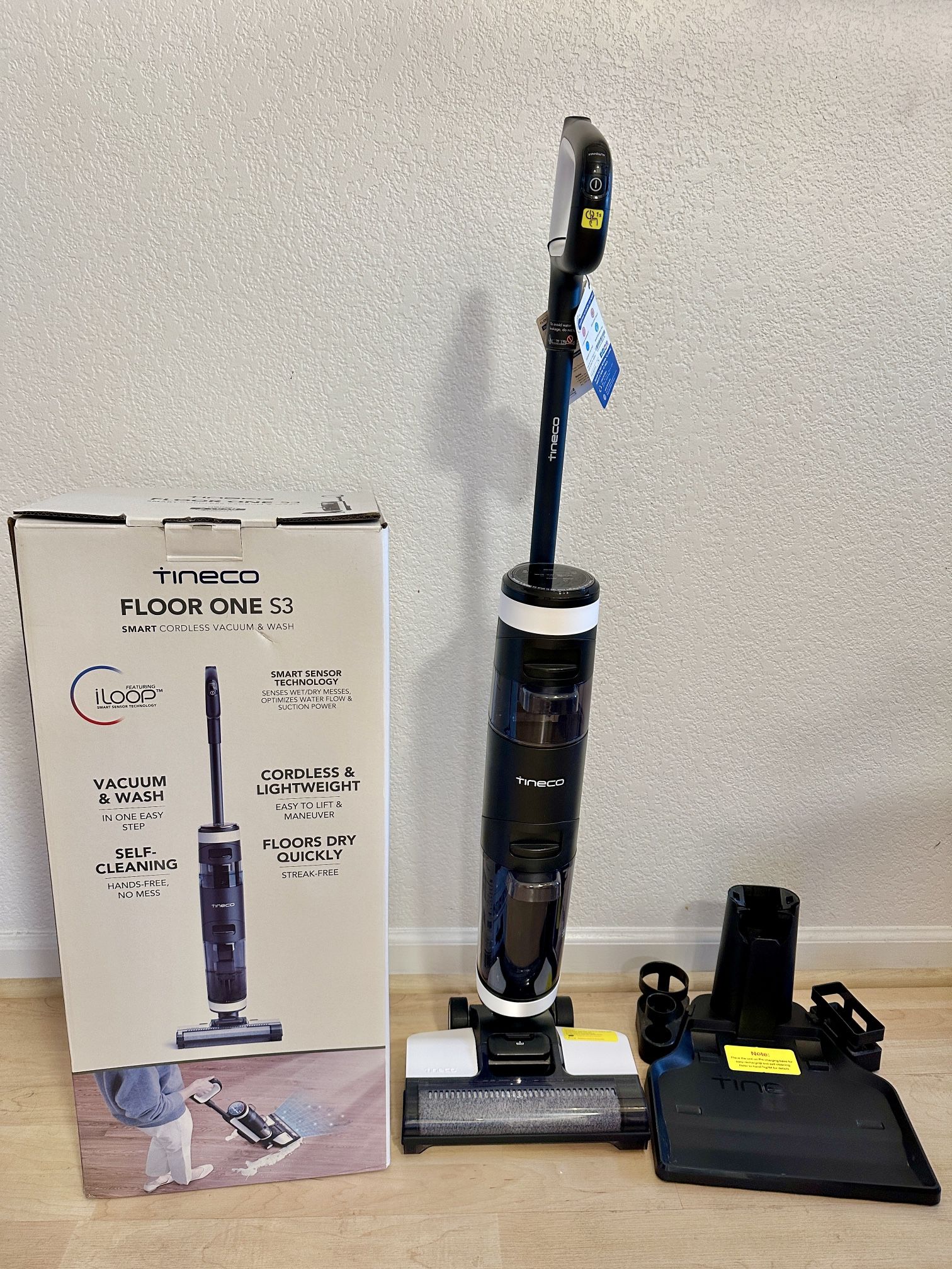 NIB NEW Tineco Floor ONE S3 Cordless Hardwood Floors Lightweight Wet Dry Vacuum Mop Cleaners Multi-Surface Cleaning