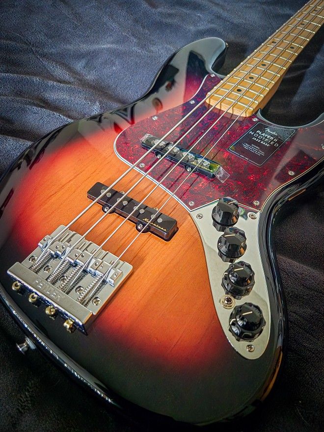 Fender player 2 modded series jazz bass new maple fingerboard 3 color sunburst 4 string guitar