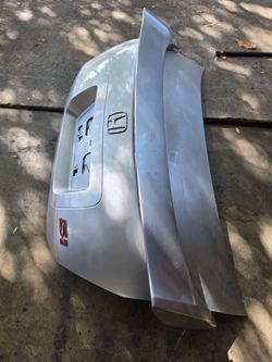 Honda civic si coupe fg2 2006 silver rear trunk lid with wing clean parts