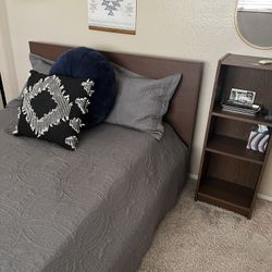 Bed Frame, Book Case, Night Stand, Desk