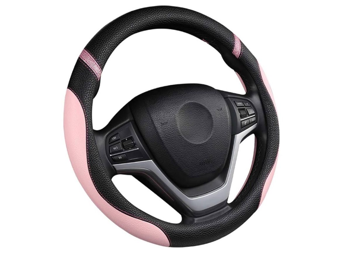 Brand New Steering Wheel Cover Universal Steering Wheel Covers for Car 15 inch (Pink)