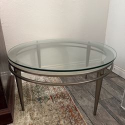 Glass Coffee Table – Modern Metal Frame