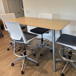 Steelcase Potrero 415 Bar Height Table and stools