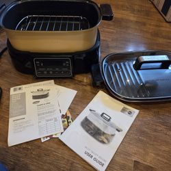 New Greenpan Multi Skillet Deluxe Cook Cooking Cookware Bake Baking Kitchen Appliance New