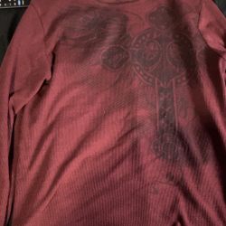 Red Y2K Affliction Style Thermal Medium