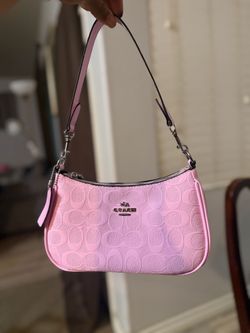 Coach Pink Embossed Shoulder Bag