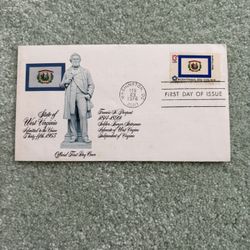 1976 First Day Of Issue Cover Bicentennial State Flag Featuring West Virginia #1667