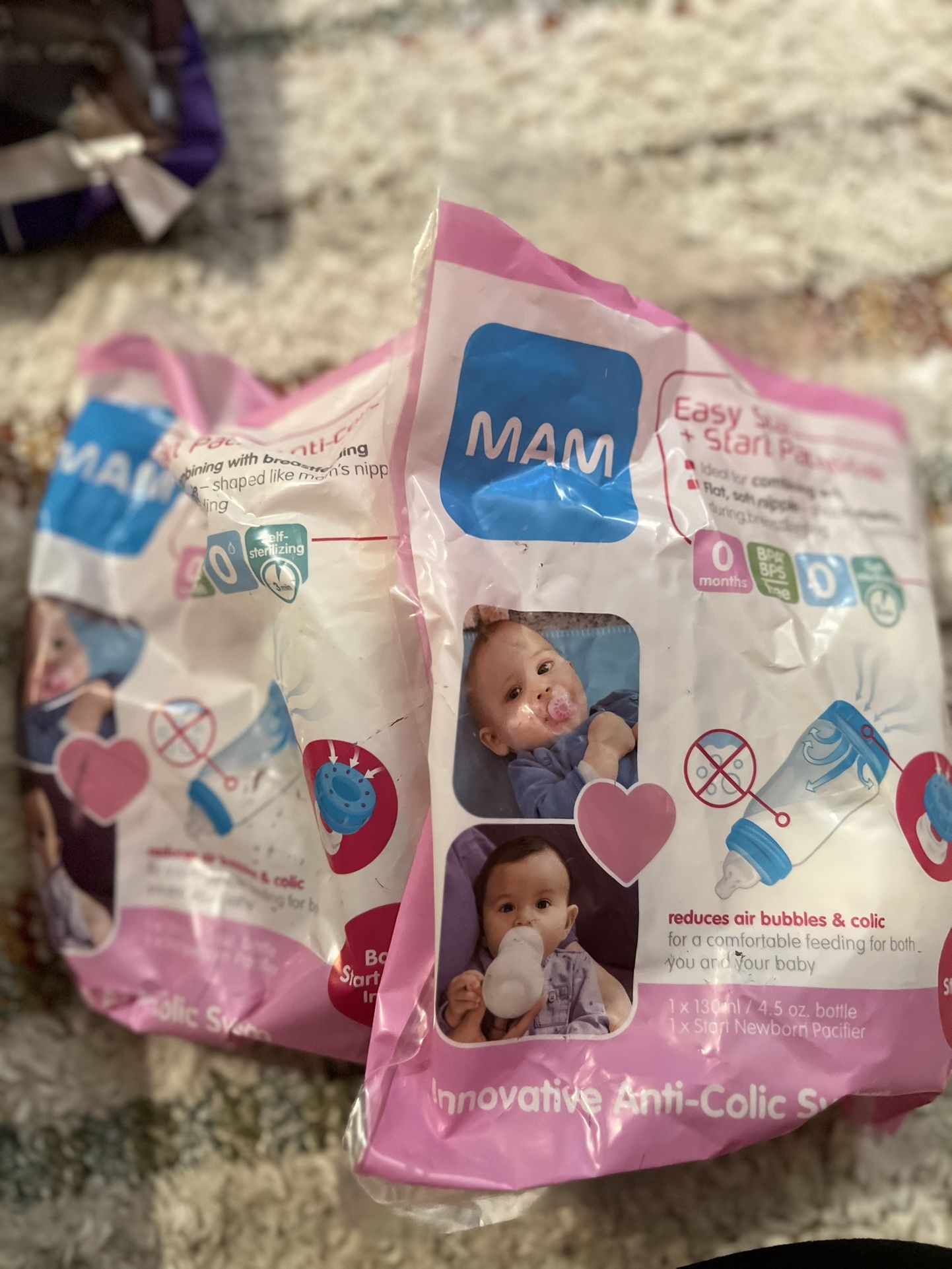 Mam Bottles, Philips Avent Bottles And Newborn And Size One Diapers