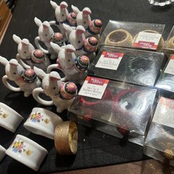 Napkin Rings Vintage Porcelain & Modern 