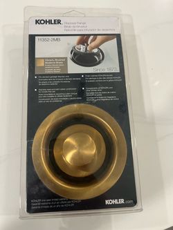 KOHLER Disposal Flange with Stopper in Vibrant Brushed Moderne Brass (New)