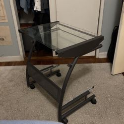 Stainless Steel/ Glass Modern Desk