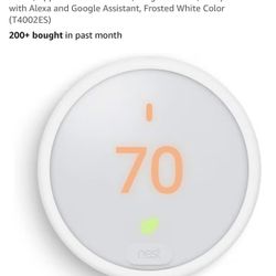 Nest Thermostat E Programmable Smart Thermostat for Home, App Controlled via Wifi, Programmable, Compatible with Alexa and Google Assistant, Frosted W
