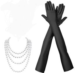 Pearl Necklace Long Glove Masquerade Accessories cosplay  costume Halloween
