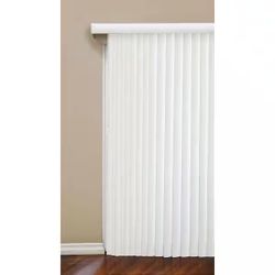 Alabaster Cordless Room Darkening Vertical Blinds for Sliding Doors Kit with 3.5 in. Slats - 78 in.