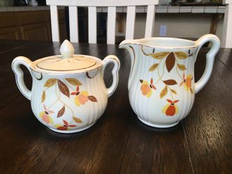 Vintage Hall’s Jewel Tea Cream and Sugar Set.  Perfect Condition. 101 and Queen Creek Rd.
