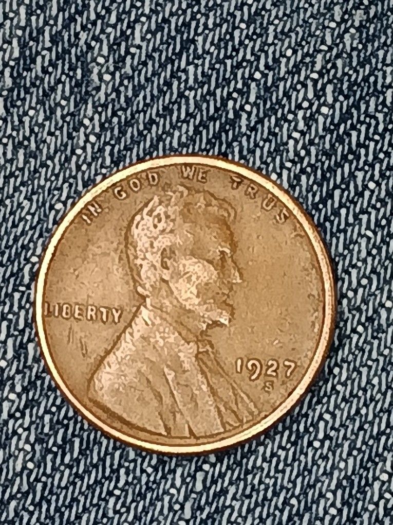 1927 S 1927 D Wheat Cent Coins