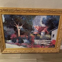 Cottage Painting  with beautiful frame