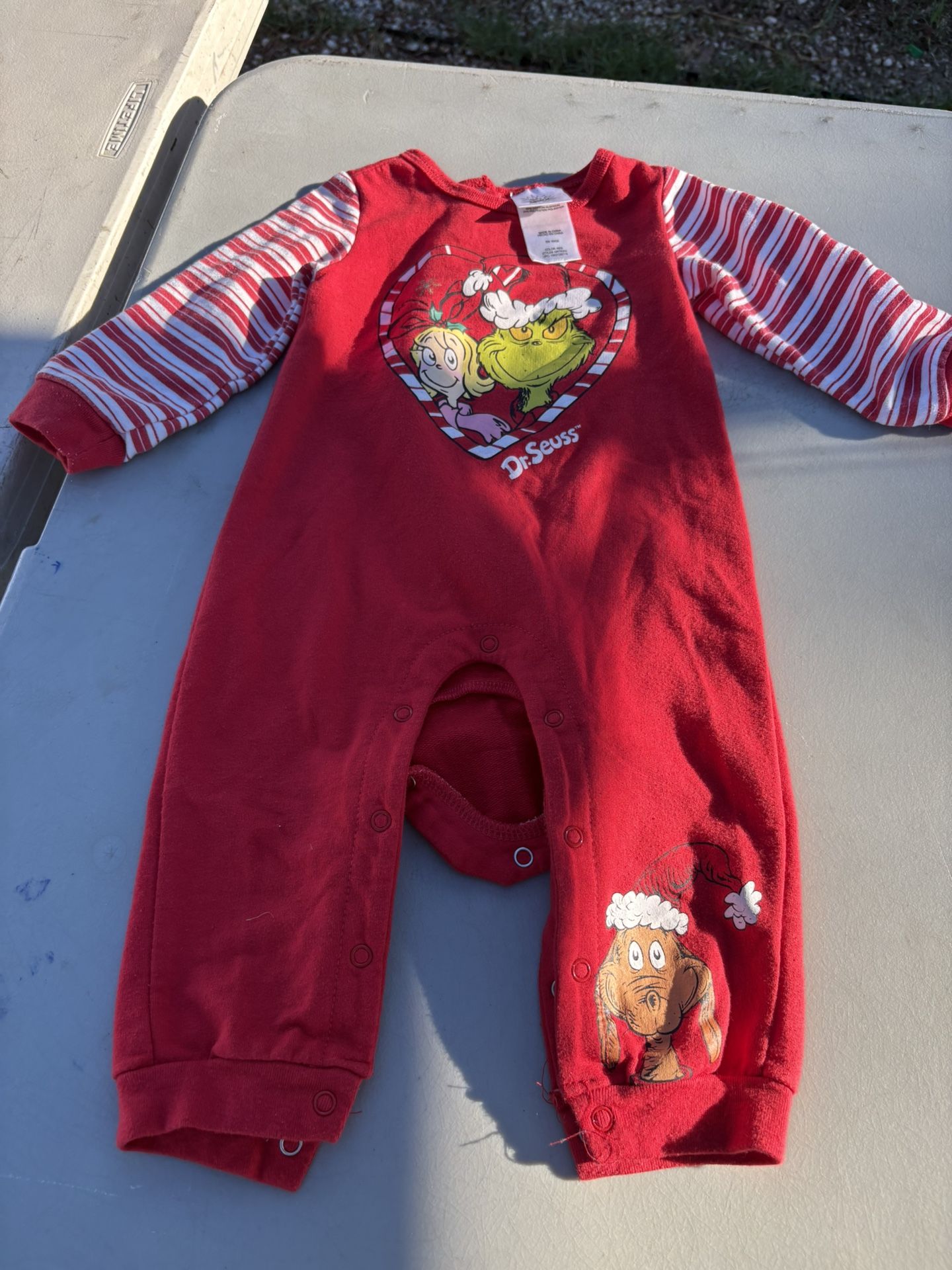 12 M Baby Grinch Onesie