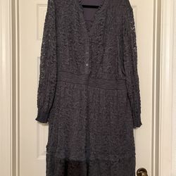 Torrid Grey Lace Cocktail Dress Size 4