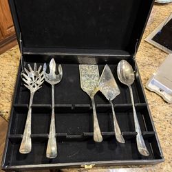 5 Piece Silver Plated Service set In Case 