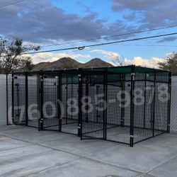 Extra Large Heavy Duty Dog Kennel Cage With 3 Stalls 15x7x6 New! 