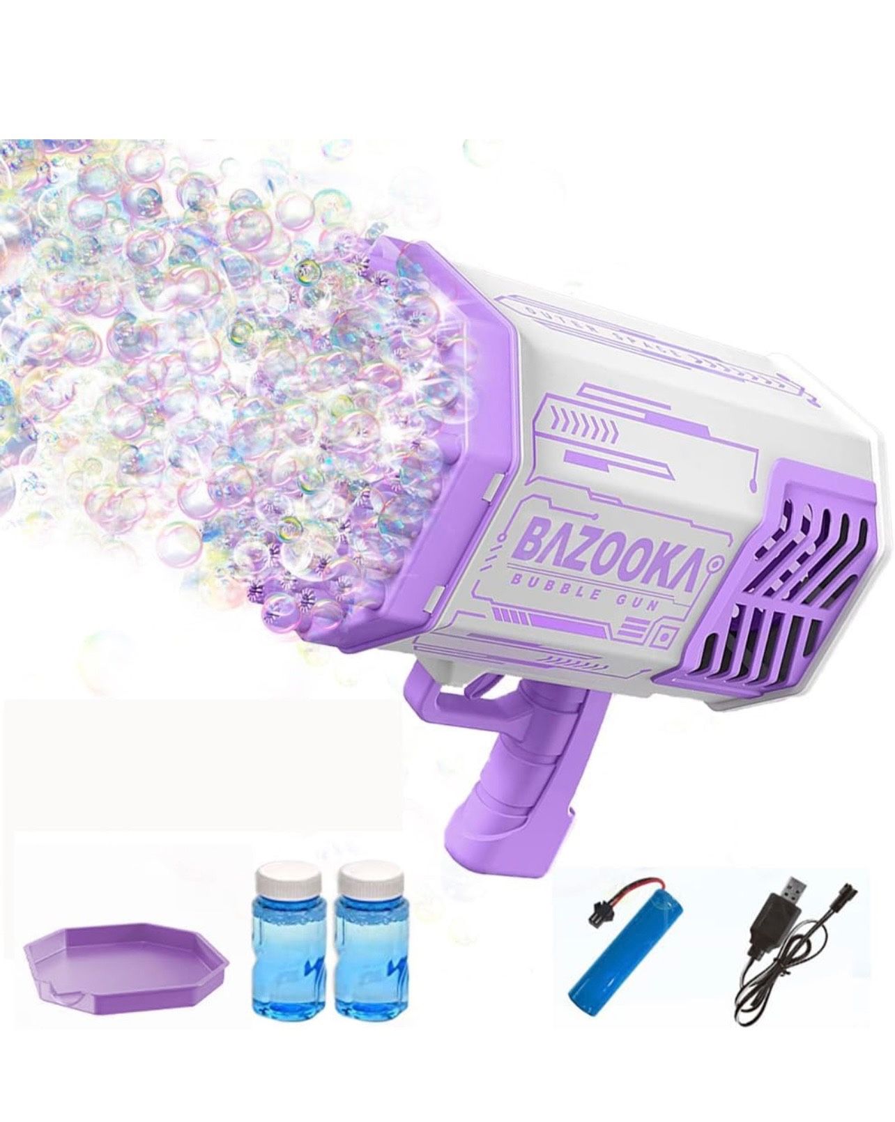 BRAND NEW IN BOX BubbleGunBubble Machine Blower 69 Holes Automatic Bubbles Machine for Kids Adults Outdoor Toys Gift for Birthday Wedding Party Bubb