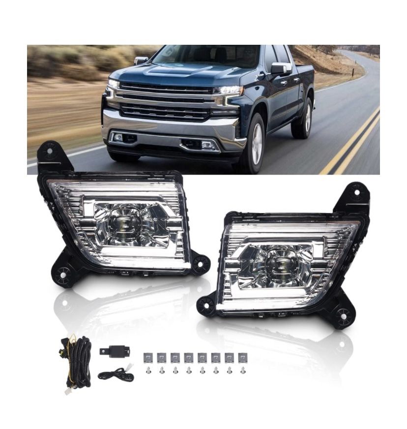 LED Fog Light Kit For 2019- 2021 Chevy Silverado