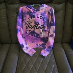 Justice Tie Dye Hoodie Size Small 7/8