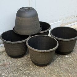 5 Plastic Pots All For $10