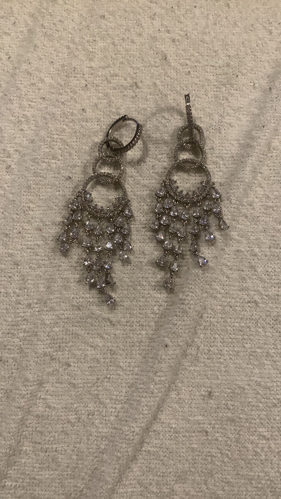 Elegant Silver Chandelier Earrings