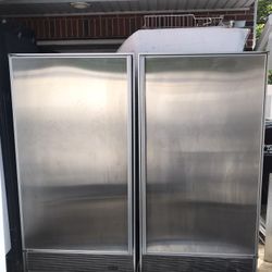 Sub- Zero Full Freezer + Full Refrigerator Stainless Steel .