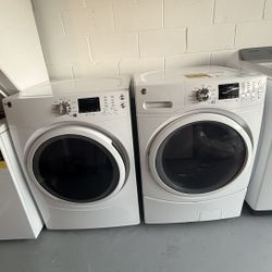 GE set washer and dryer front load stackable  