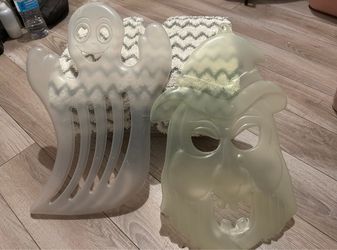Glow-in-the-Dark Halloween Ghost Decorations Set of 2